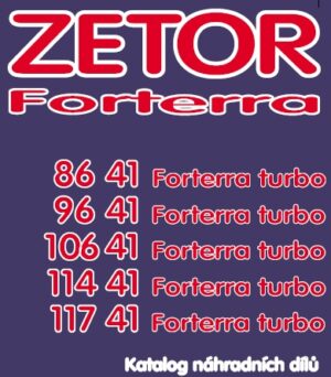 Zetor Forterra II 8641 9641 10641 11441 11741 – katalog ND