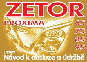 Zetor Proxima 65 75 85 95 – Návod k obsluze a údržbě