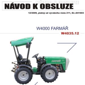 Wisconsin – Malotraktor W4000 Farmář – Návod k obsluze