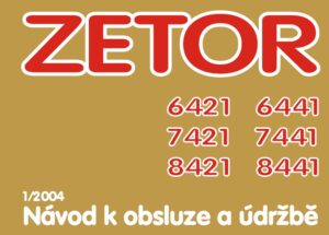 Zetor Proxima 6421 6441 7421 7441 8421 8441 – Návod k obsluze