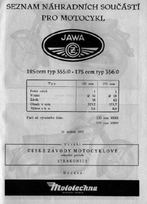 ČZ 125-355.0, 175-356.0 - Katalog ND