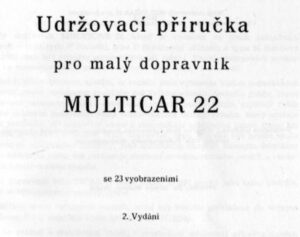 Multicar 22 – Návod k obsluze