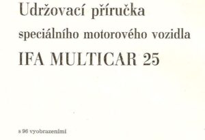 Multicar 25 – Dílenská příručka